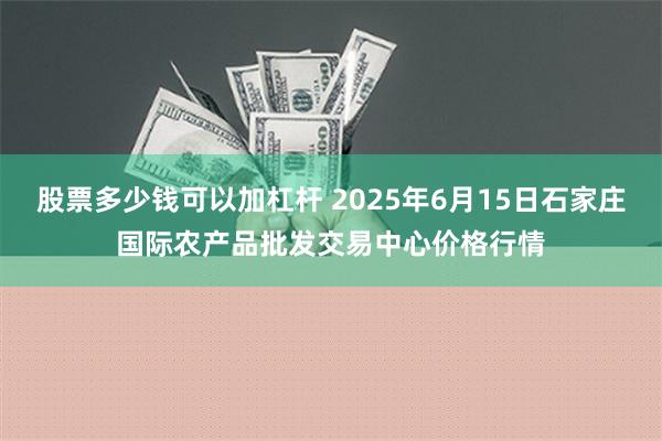 股票多少钱可以加杠杆 2025年6月15日石家庄国际农产品批发交易中心价格行情